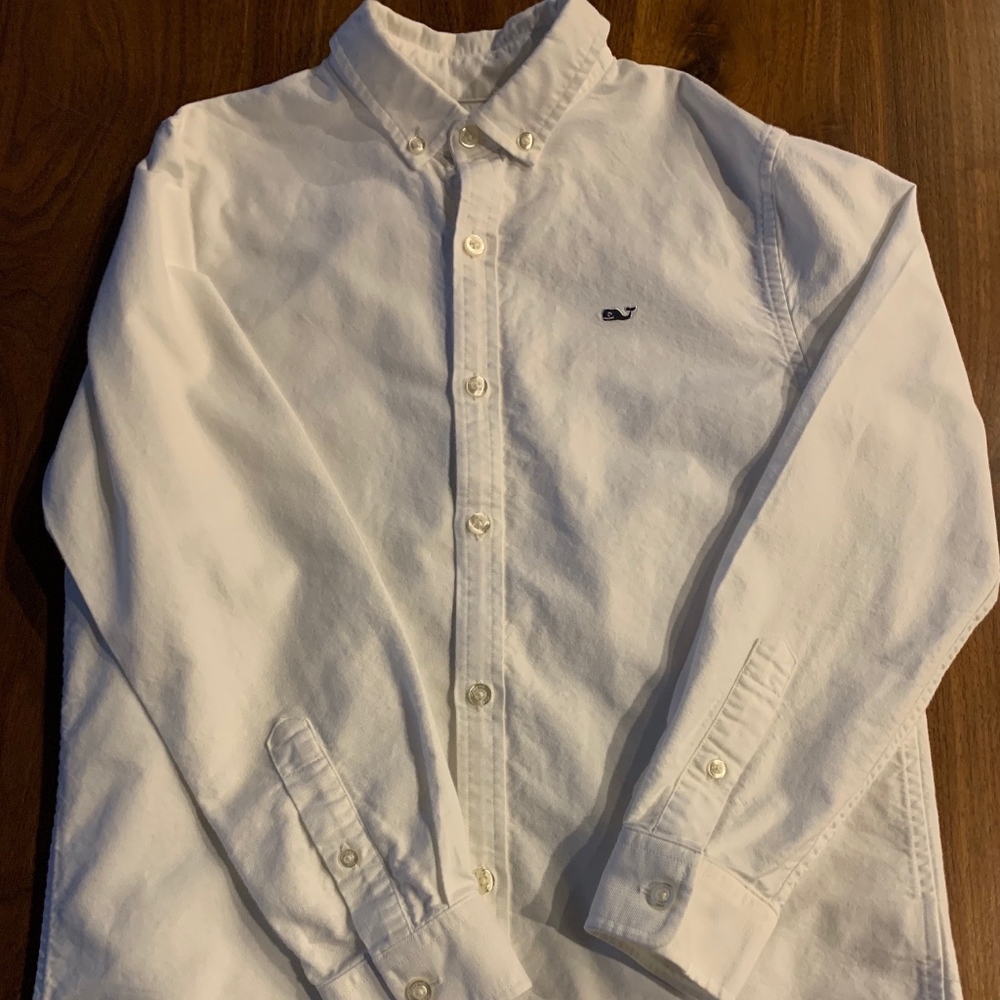 Kids Solid Oxford Whale Shirt